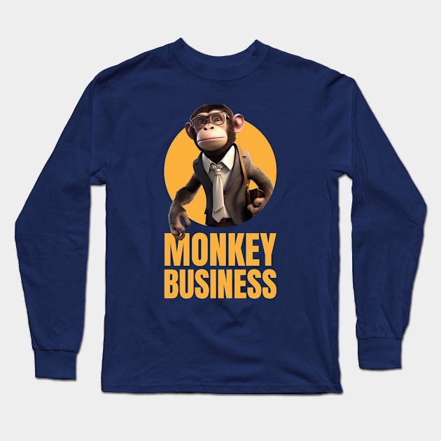 monkey business Long Sleeve T-Shirt by adigitaldreamer